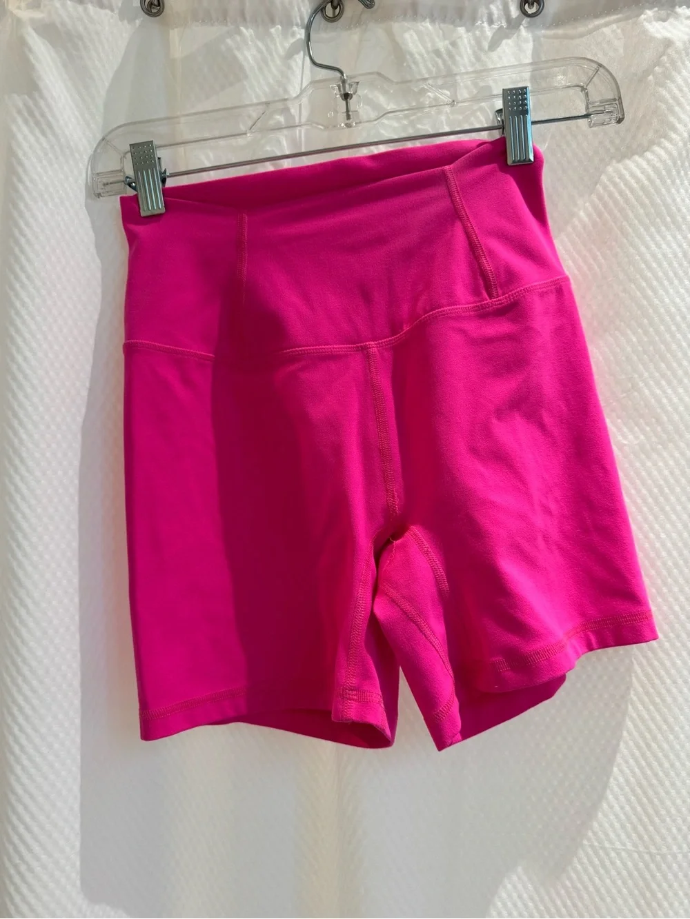 FP Movement by Free People High-Rise Bike Shorts in Hot Pink